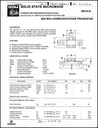 Click here to download SD1418 Datasheet