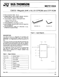 Click here to download M27C1024-25XF1 Datasheet