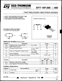 Click here to download BYT16P300 Datasheet