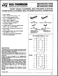 Click here to download M54HC257F1 Datasheet