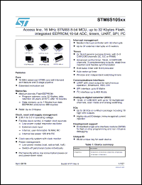 Click here to download STM8S105S6T6CTR Datasheet