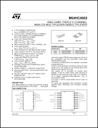 Click here to download M54HC4053D Datasheet