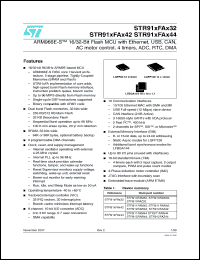 Click here to download STR910FAZ32X6T Datasheet