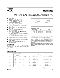 Click here to download M54HC158K Datasheet