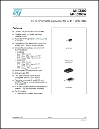 Click here to download M40Z300WMH6E Datasheet