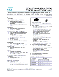 Click here to download STM32F100R8H7B Datasheet