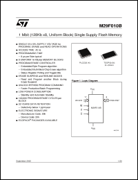Click here to download M29F010B120K6E Datasheet