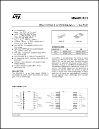 Click here to download M54HC151D1 Datasheet