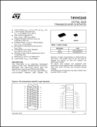 Click here to download 74VHC245TTR Datasheet