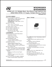Click here to download M76DW62000A Datasheet