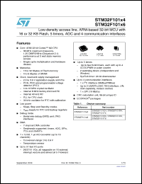 Click here to download STM32F101C6T6ATR Datasheet