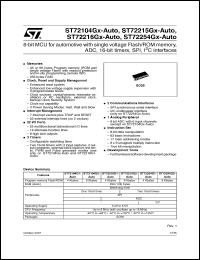 Click here to download ST72104GX-AUTO Datasheet