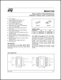 Click here to download M54HC163K1 Datasheet