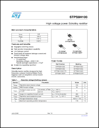 Click here to download STPS8H100 Datasheet