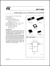 Click here to download M27C4002-70F6X Datasheet