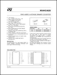 Click here to download M54HC4020D1 Datasheet