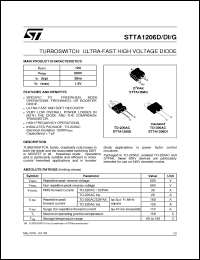 Click here to download STTA1206G-TR Datasheet