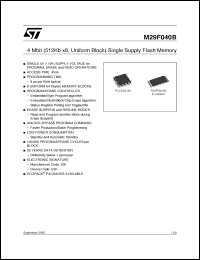 Click here to download M29F040B_05 Datasheet