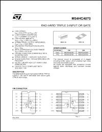Click here to download M54HC4075D1 Datasheet