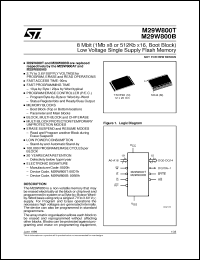 Click here to download M29W800T100M6TR Datasheet