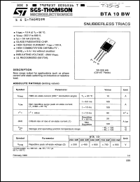 Click here to download BTA10-200BW Datasheet