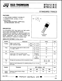 Click here to download BTB12-400C Datasheet