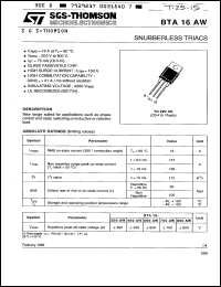 Click here to download BTA16-400AW Datasheet