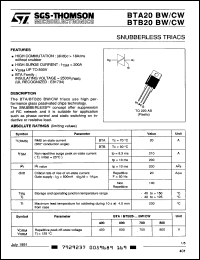 Click here to download BTB20-400CW Datasheet