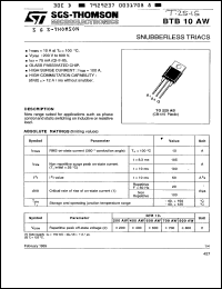 Click here to download BTB10-800AW Datasheet