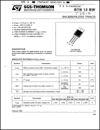 Click here to download BTB12-200BW Datasheet