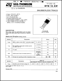 Click here to download BTB16-200AW Datasheet