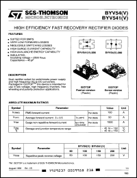 Click here to download BYV54V200 Datasheet