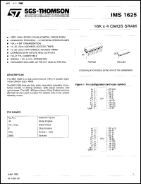 Click here to download IMS1625P25S Datasheet
