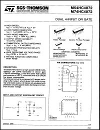 Click here to download M54HC4072F1 Datasheet