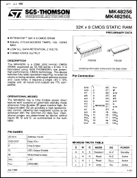 Click here to download MK48256LS120 Datasheet