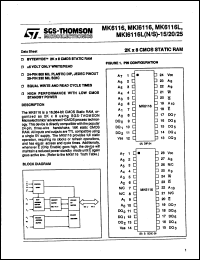 Click here to download MKI6116LN25 Datasheet