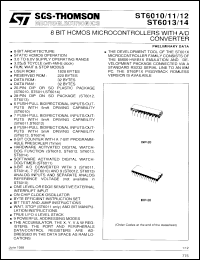 Click here to download ST6011B7/XX Datasheet