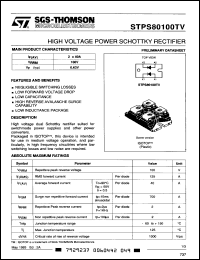 Click here to download STPS80100TV Datasheet