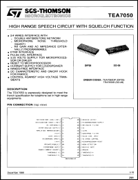 Click here to download TEA7050D Datasheet