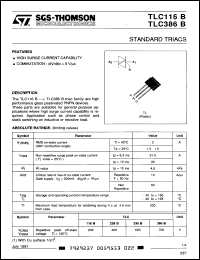 Click here to download TLC116B Datasheet