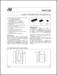 Click here to download 74ACT158TTR Datasheet