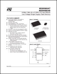 Click here to download M29W800AT100M6T Datasheet