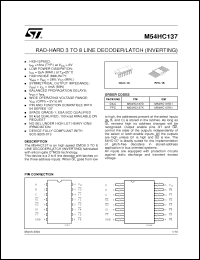 Click here to download M54HC137D1 Datasheet