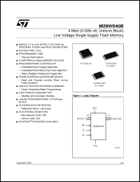 Click here to download M29W040B120NZ1F Datasheet