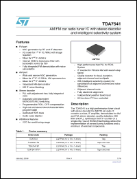 Click here to download TDA7541W Datasheet