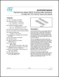 Click here to download 54VCXHR162245_07 Datasheet