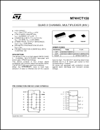 Click here to download M74HCT158B1R Datasheet