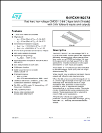 Click here to download 54VCXH162373 Datasheet