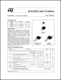 Click here to download BTA12-600CWRG Datasheet