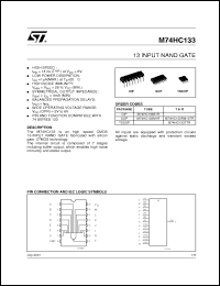 Click here to download M74HC133TTR Datasheet